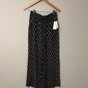 Women's Black Patterned Pants